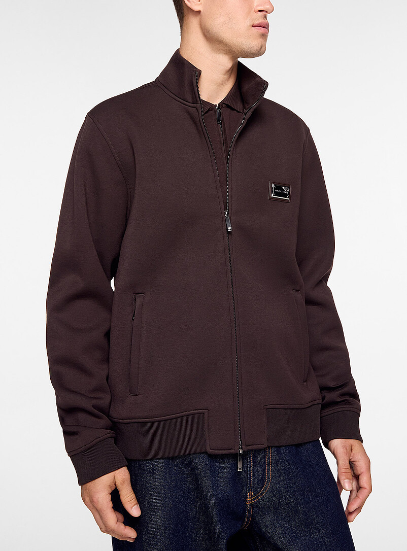 Logo plaque zip jacket product image (primary)