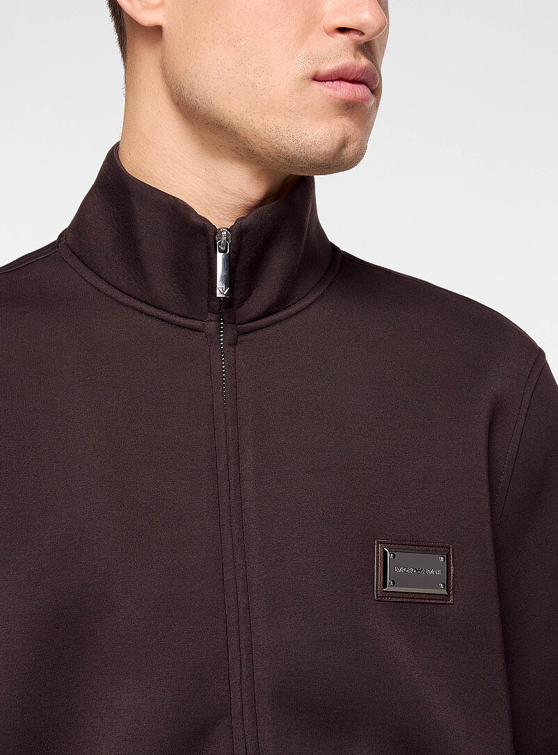 Logo plaque zip jacket product image 2
