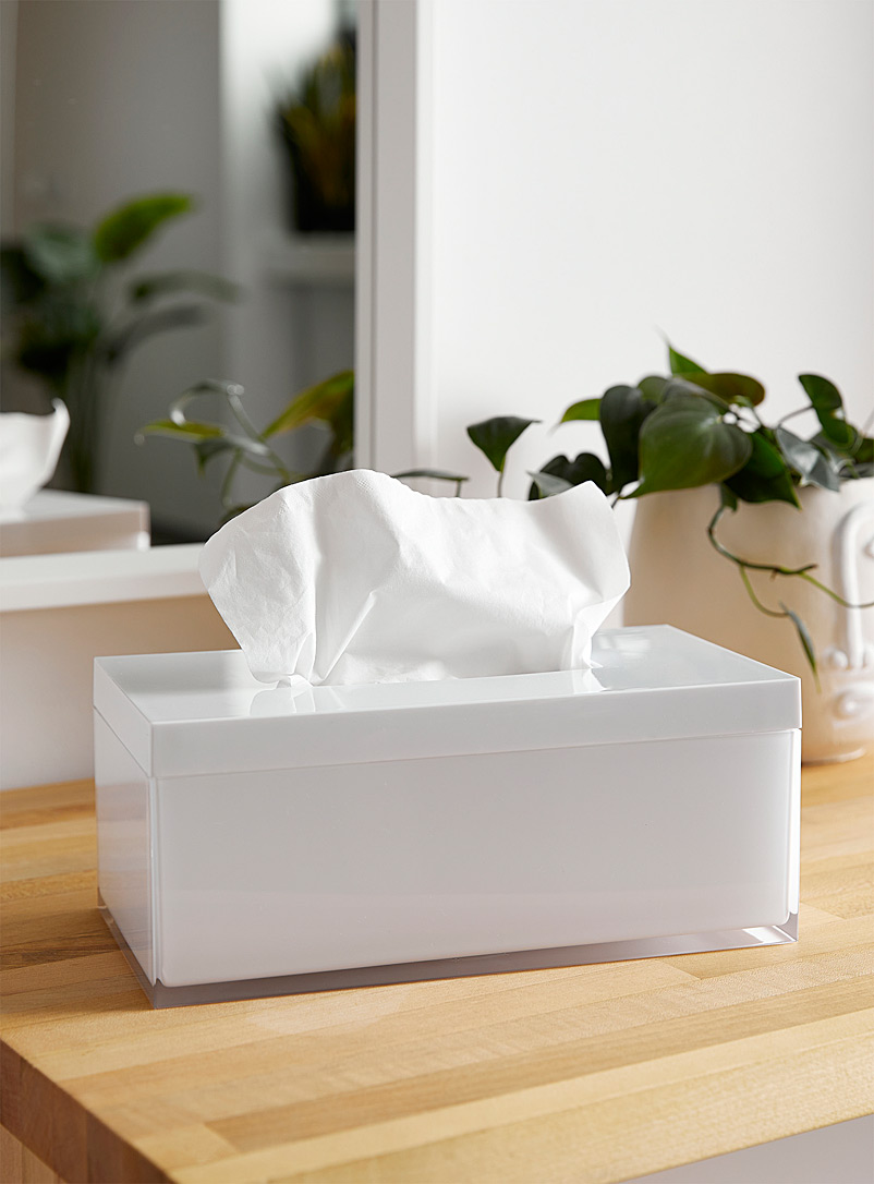 Simons Maison White Minimalist tissue box