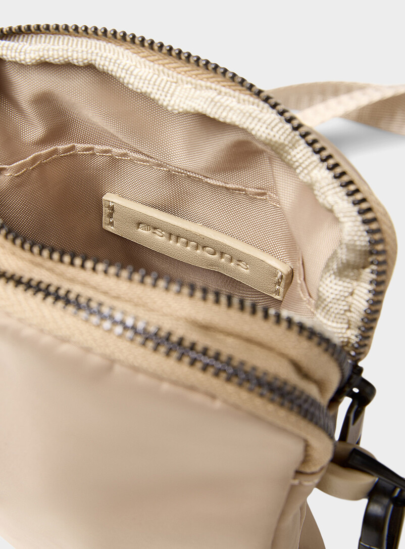 Simons Black Recycled polyester phone clutch for women
