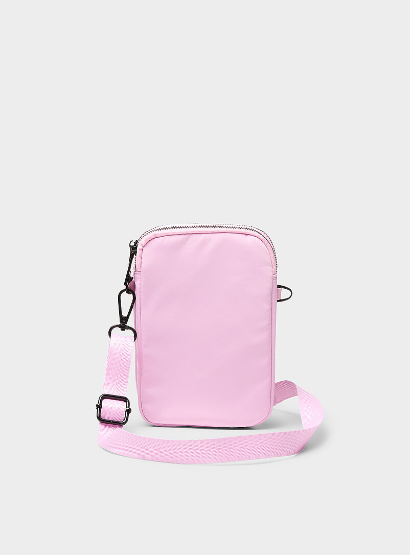 Simons Black Recycled polyester phone clutch for women