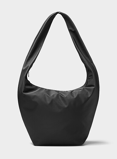 Supple deluxe-fabric hobo bag