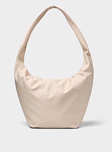 Simons: Le sac besace toile luxe souple Noir pour femme