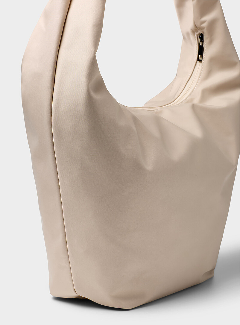 Simons Black Supple deluxe-fabric hobo bag for women