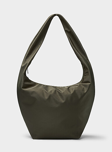 Simons: Le sac besace toile luxe souple Noir pour femme