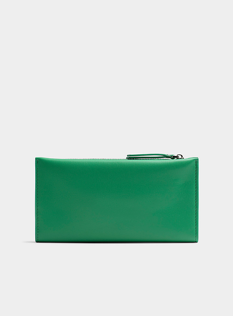Simons Green Recycled fold wallet for women