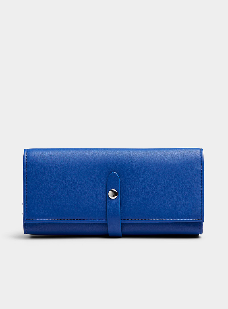 Simons Blue Recycled tri-fold wallet for women