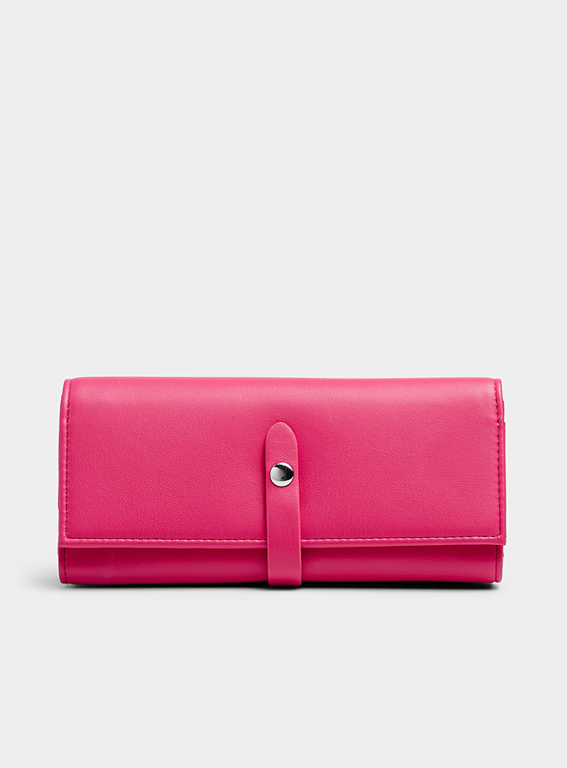Simons Pink Recycled tri-fold wallet for women
