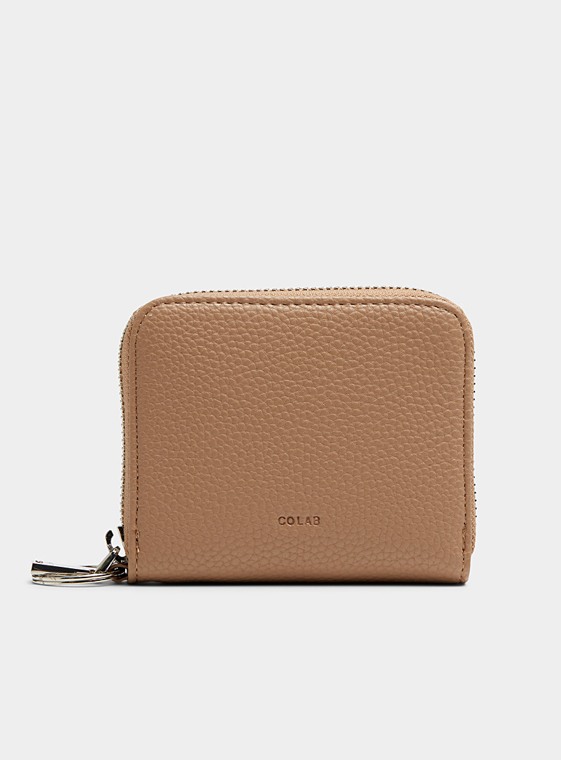 COLAB Ecru/Linen Small grained wallet for women