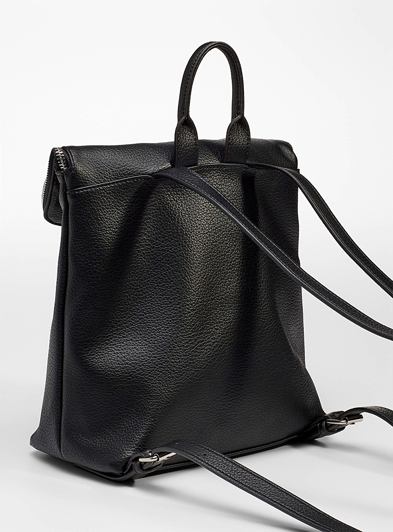 Simons Black Soft recycled backpack for women