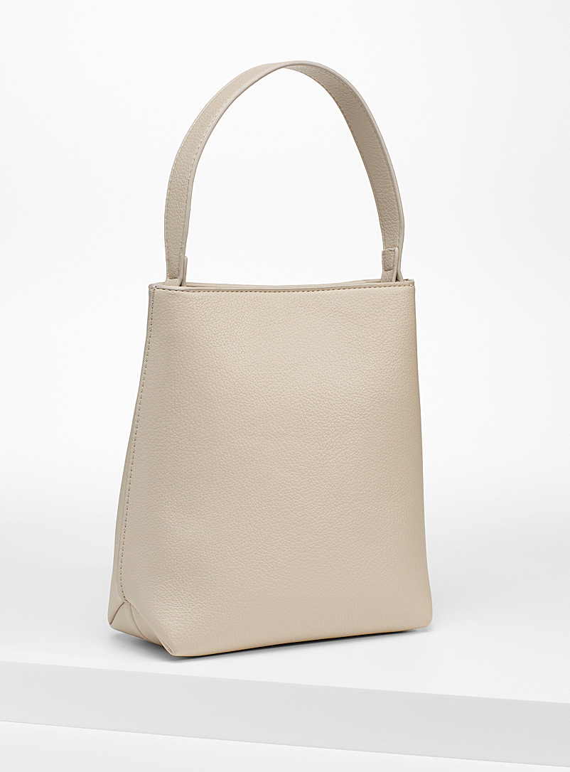 Simons Cream Beige Small recycled tote for women