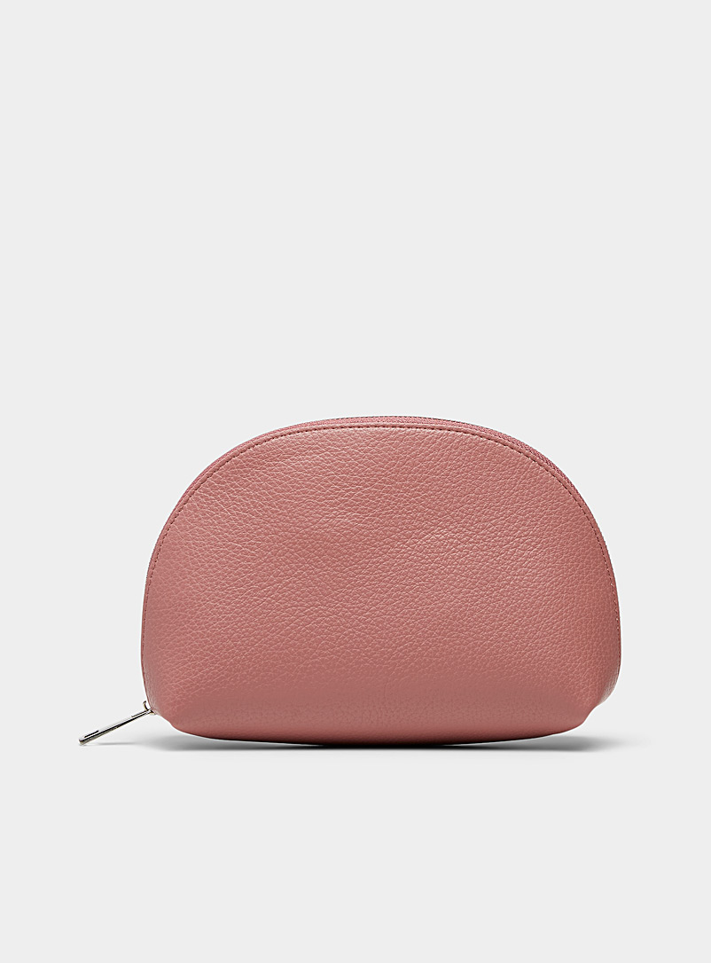 Simons Pink Recycled half-moon cosmetics case for women