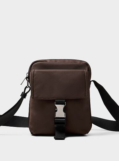 Metallic buckle mini crossbody bag