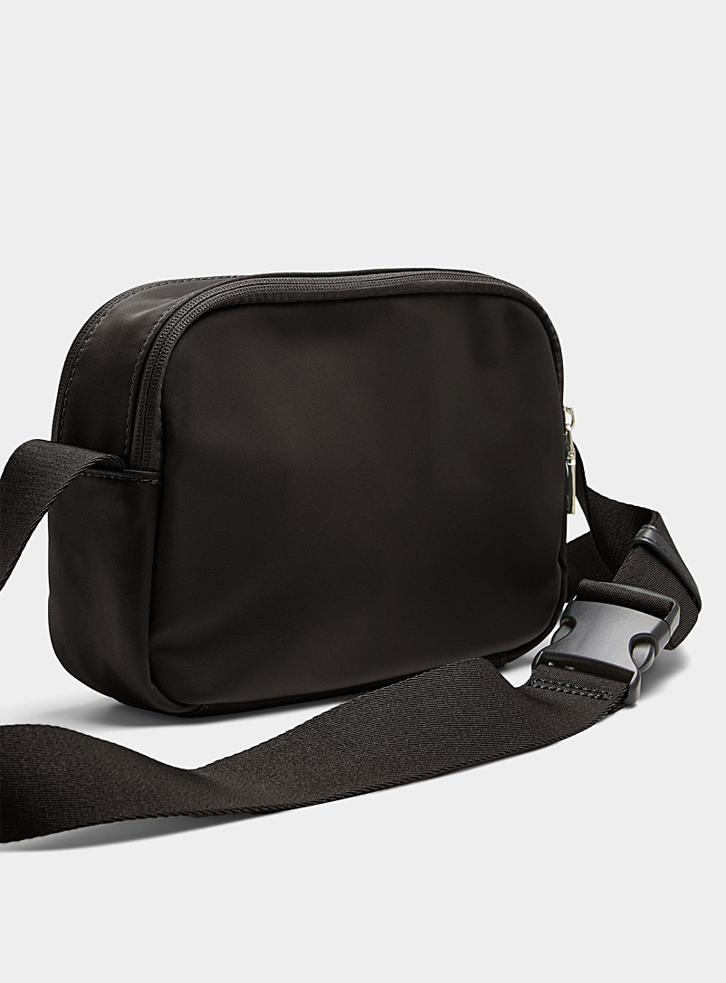 Simons: Le sac cam&eacute;ra toile luxe Noir pour femme