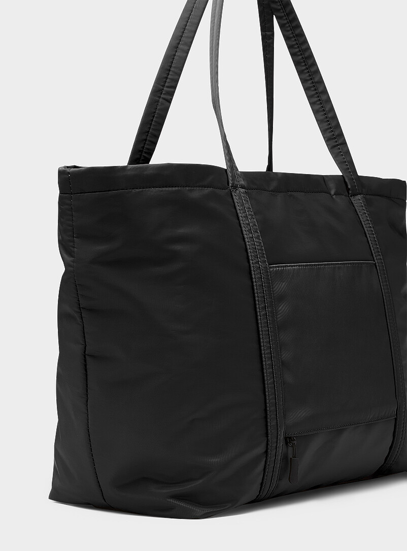 Simons: Le sac weekend toile luxe Noir pour femme
