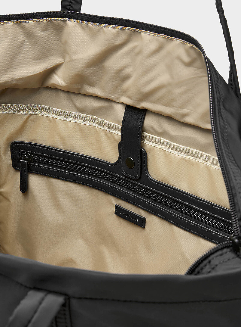 Simons: Le sac weekend toile luxe Noir pour femme