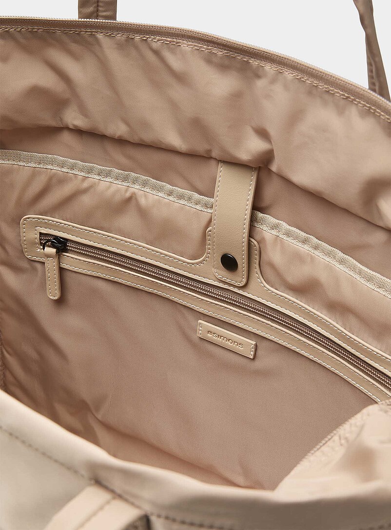 Simons: Le sac weekend toile luxe Noir pour femme