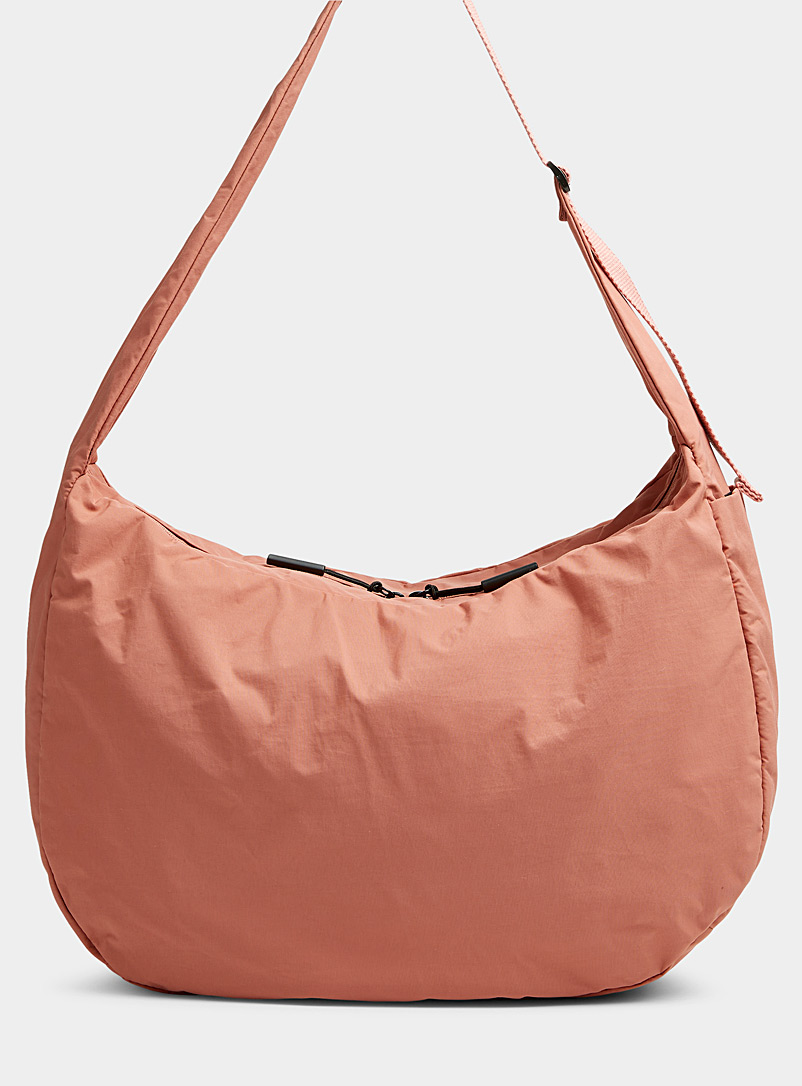 Simons Dusky Pink Recycled fabric hobo bag for women