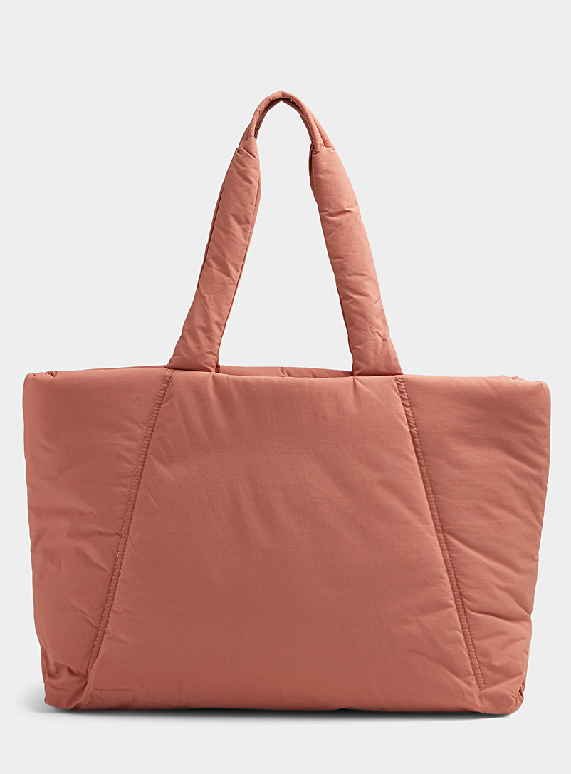 Simons Dusky Pink Quilted oversized tote for women