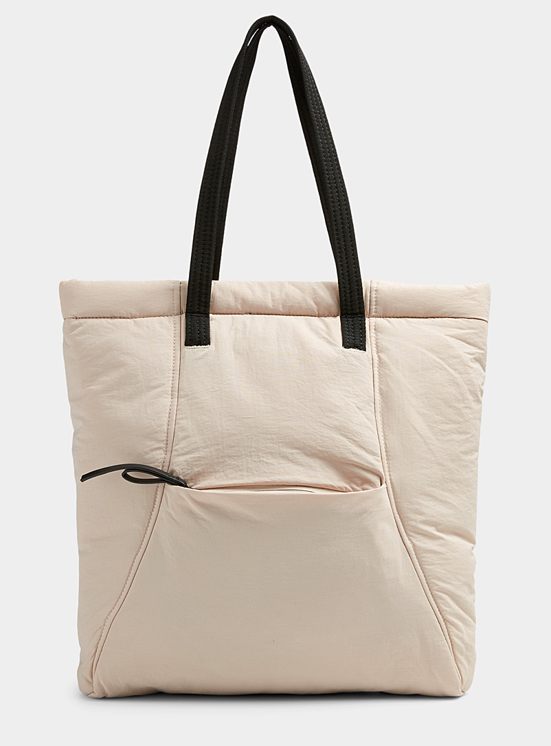 Simons Cream Beige XL volume recycled tote for women