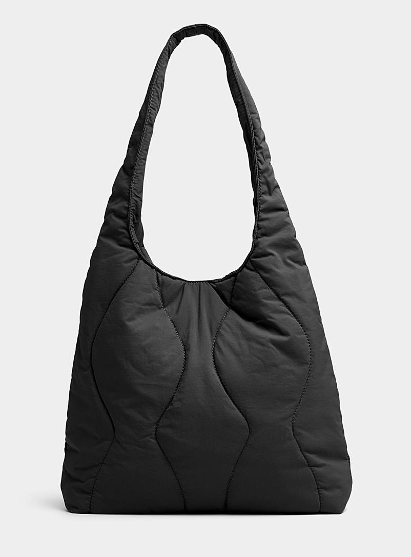 Simons Black Onion quilted recycled tote for women