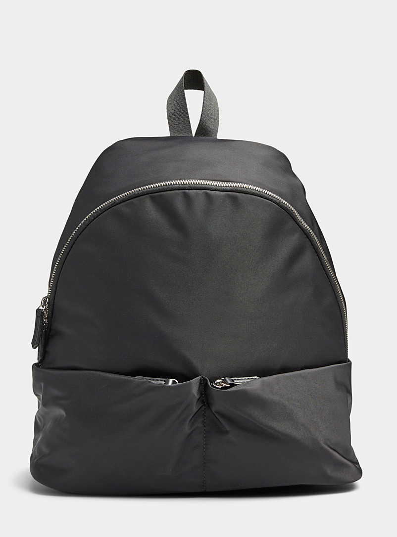 Simons Black Recycled-fabric backpack for women