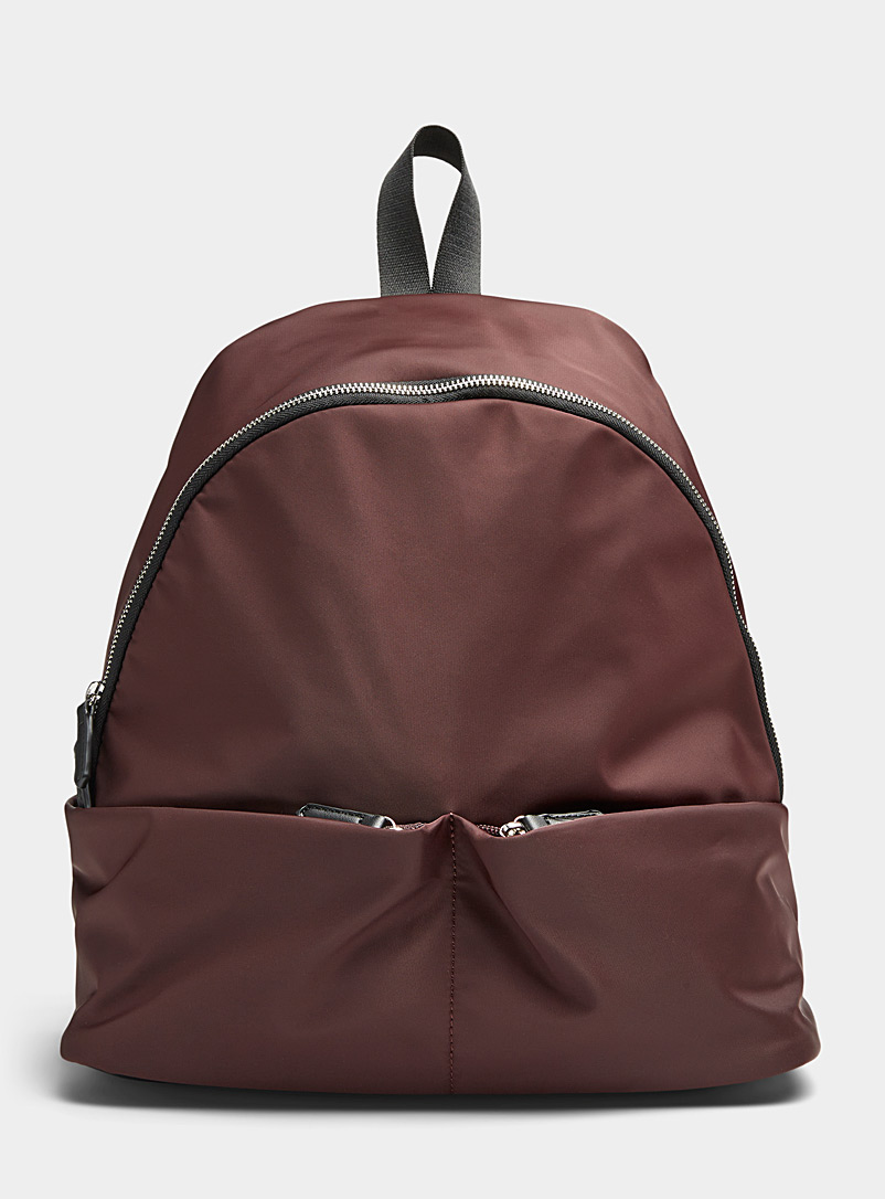 Simons Dark Brown Recycled-fabric backpack for women