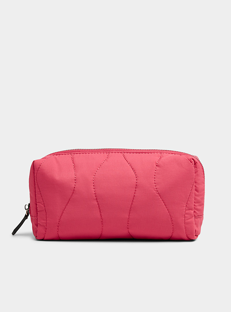 Simons Medium Pink Onion quilted cosmetics pouch for women