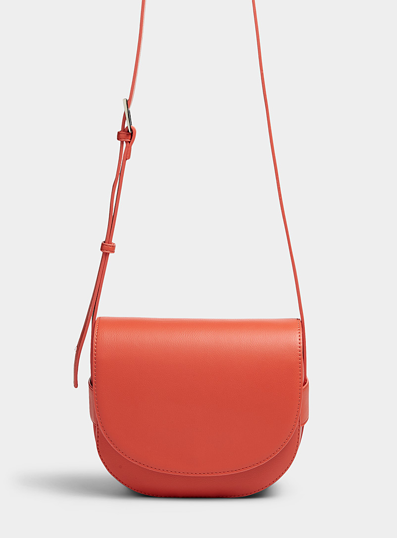 Simons Red Braided detail saddle bag for women