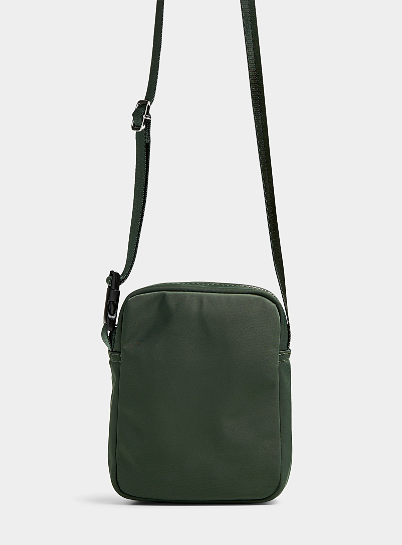 Simons: Le sac bandoulière recyclé carré Vert foncé-mousse-olive pour femme