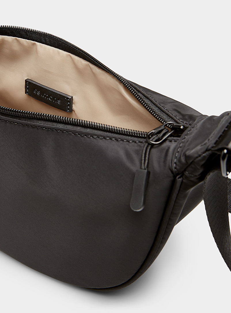 Simons Black Half-moon crossbody bag for women