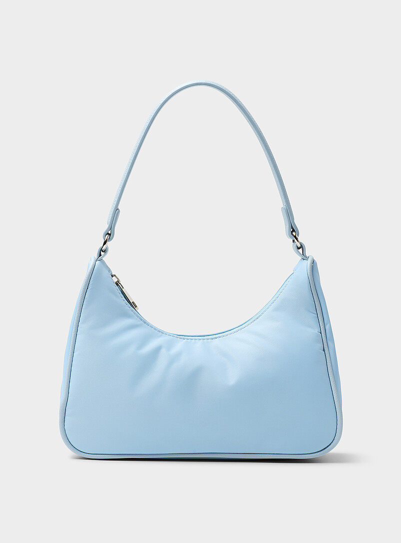 Simons: Le sac d'&eacute;paule toile luxe Bleu p&acirc;le - Bleu ciel pour femme