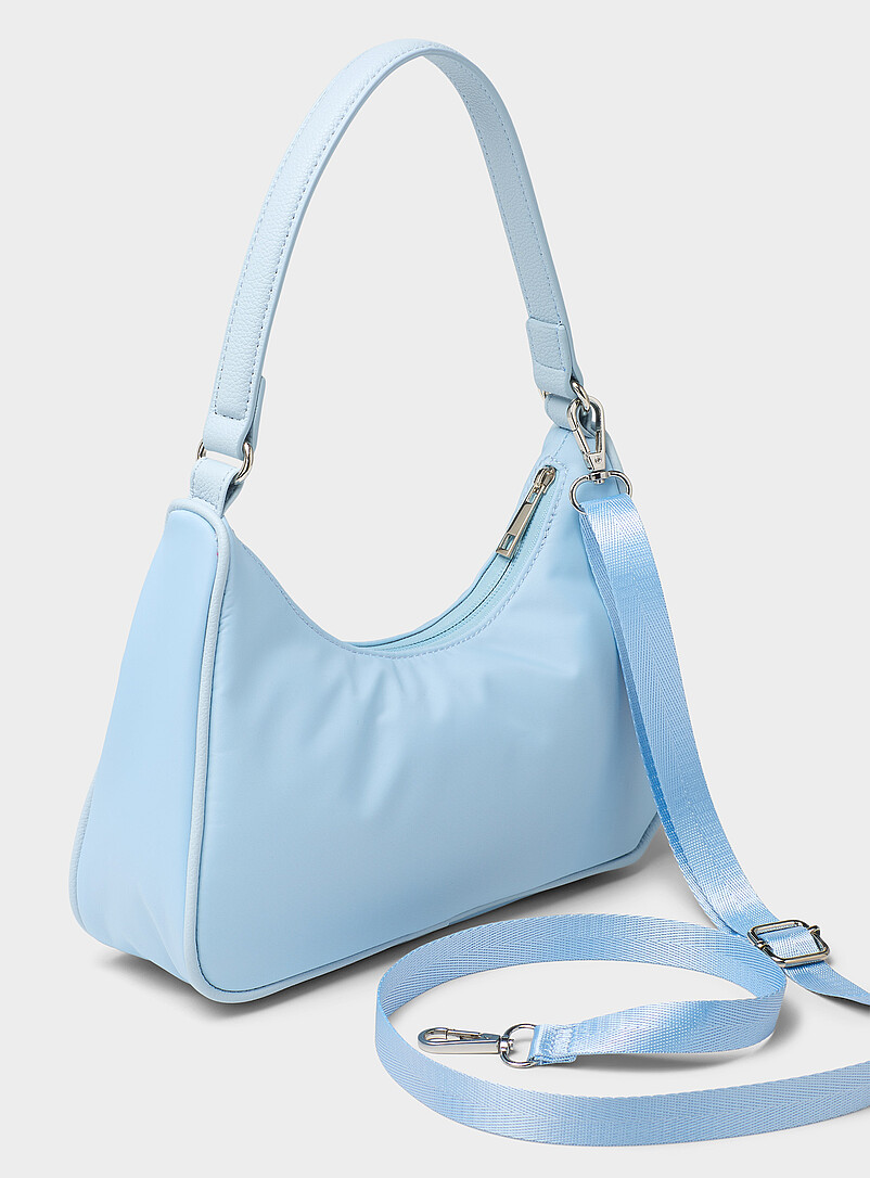 Simons: Le sac d'&eacute;paule toile luxe Bleu p&acirc;le - Bleu ciel pour femme