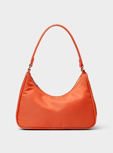Simons: Le sac d'&eacute;paule toile luxe Orange vif - Citrus pour femme