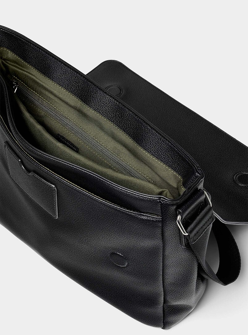 Pebbled faux-leather messenger bag product image 3