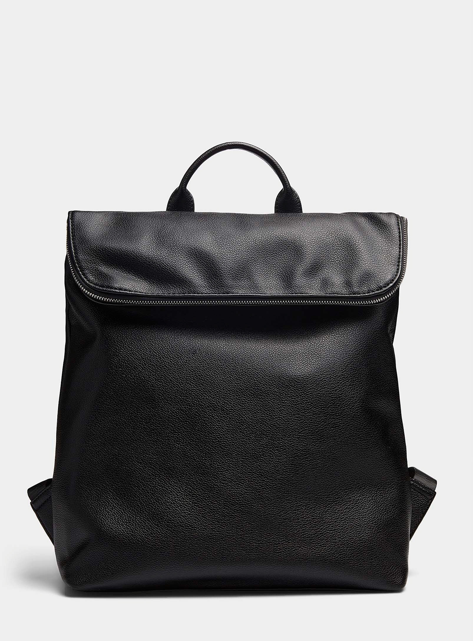 Le 31 - Men's Faux-leather fold-up backpack