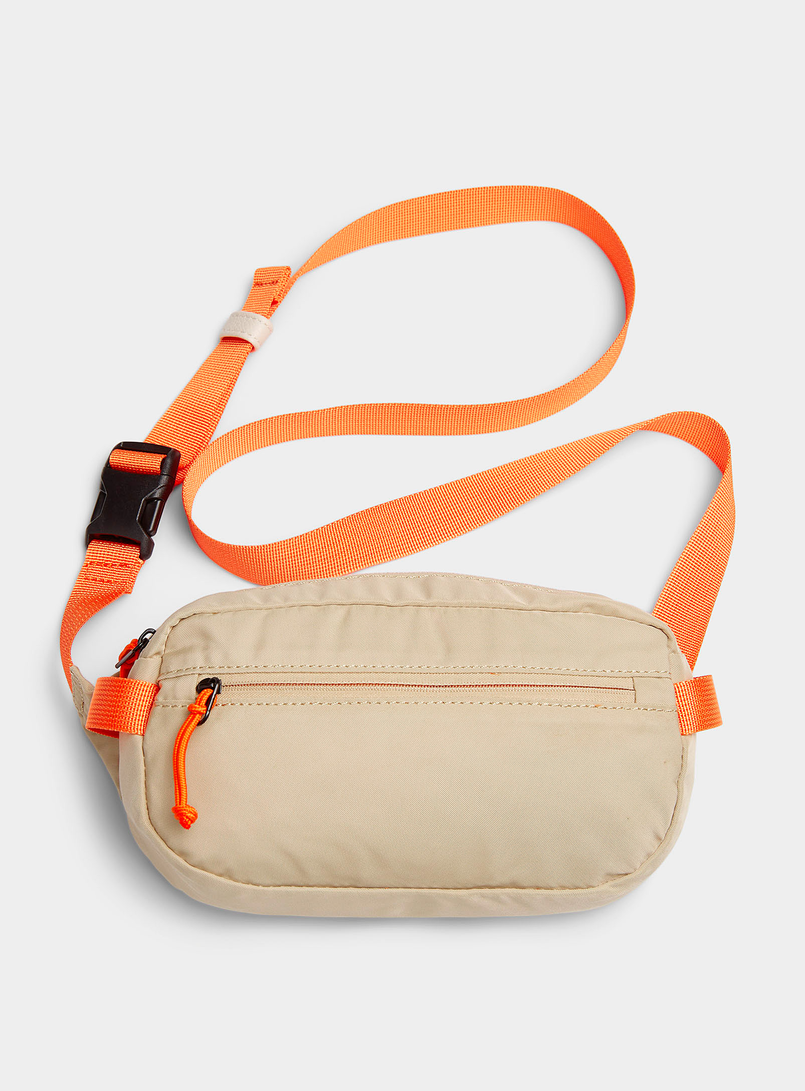 Le 31 Two-tone Canvas Belt Bag In Brown