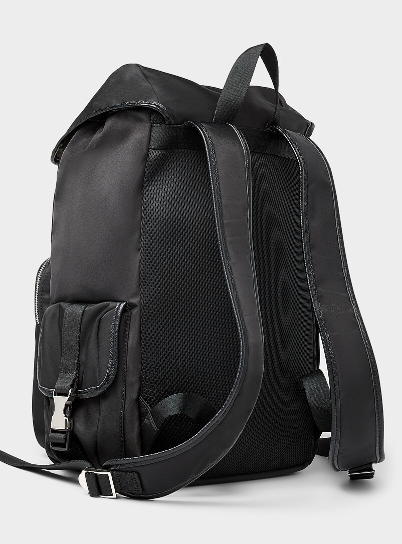 Silver-clip recycled nylon backpack product image 2