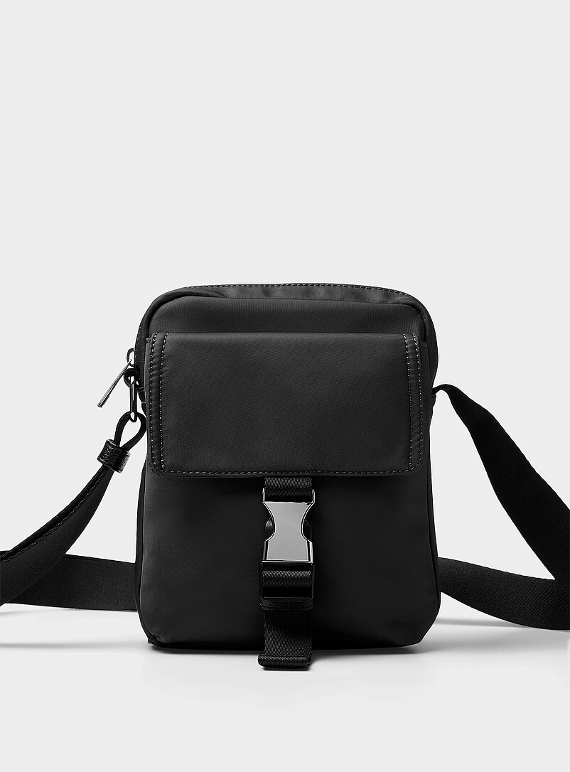 Metallic Buckle Mini Crossbody Bag
