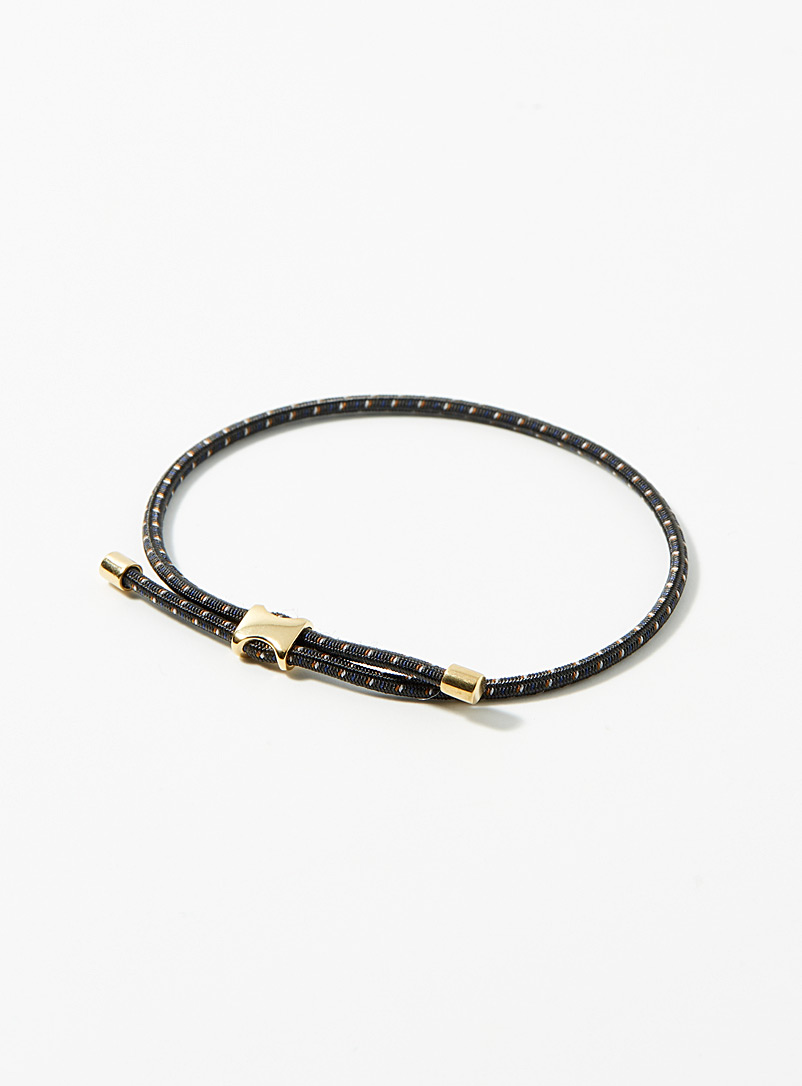 Bracelet de force pour homme en cuir ajustable noir ZB0336 Bracelet de force pour homme en cuir ajustable noir ZB0336