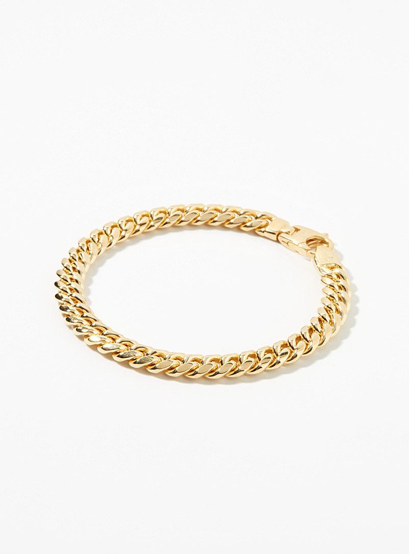 Miansai Golden Yellow Golden Cuban chain bracelet for men