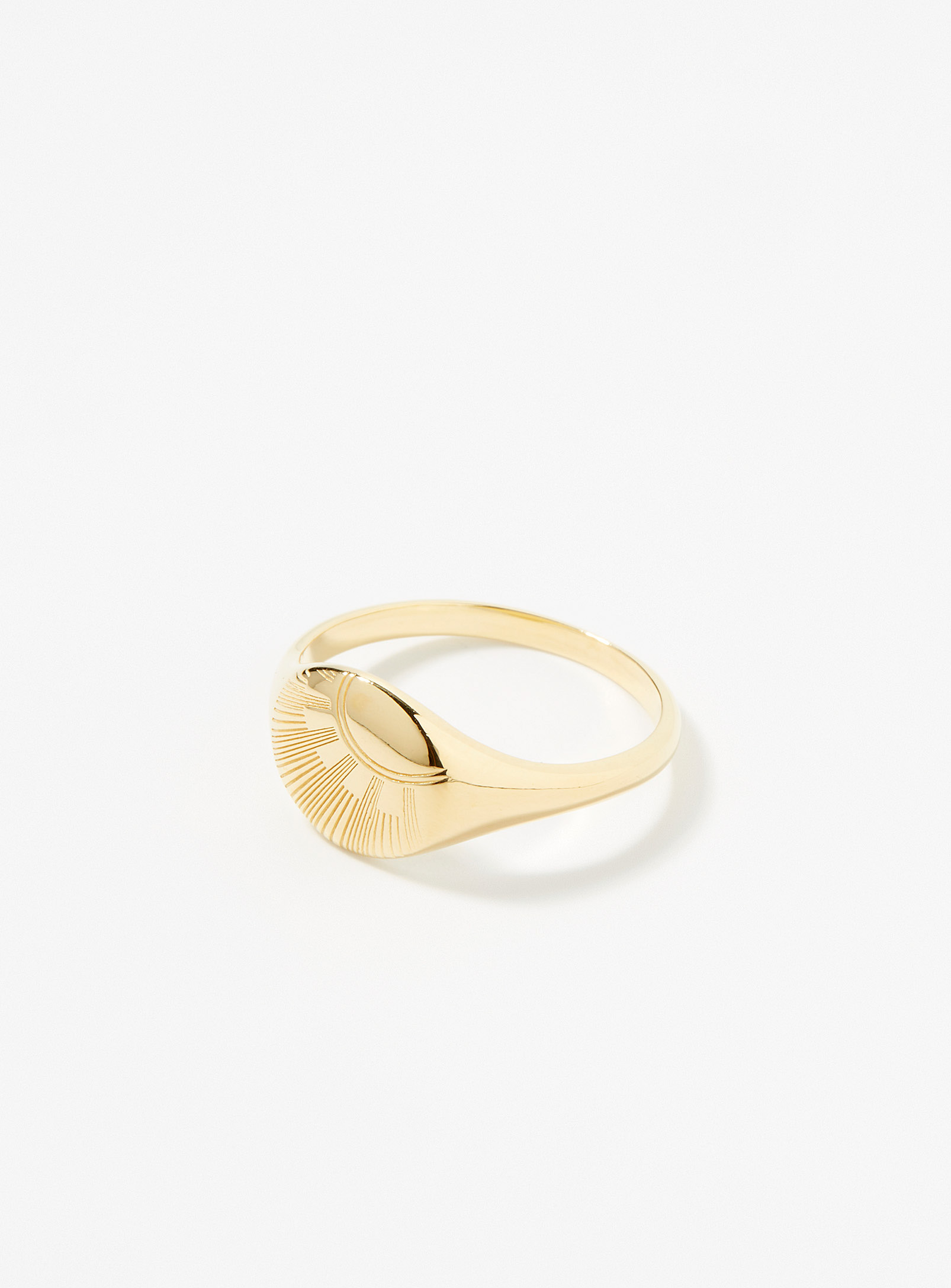 Miansai Meridian Gold-vermeil Ring In Golden Yellow