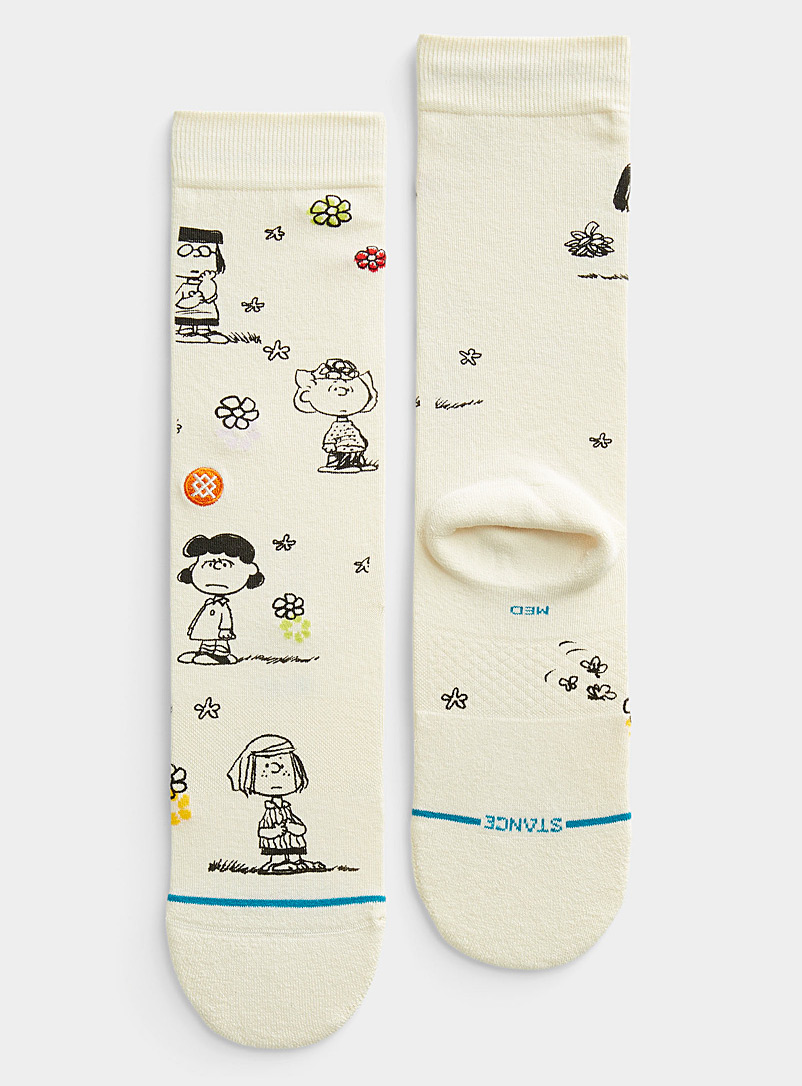 Stance Ivory White Peanuts sock for women