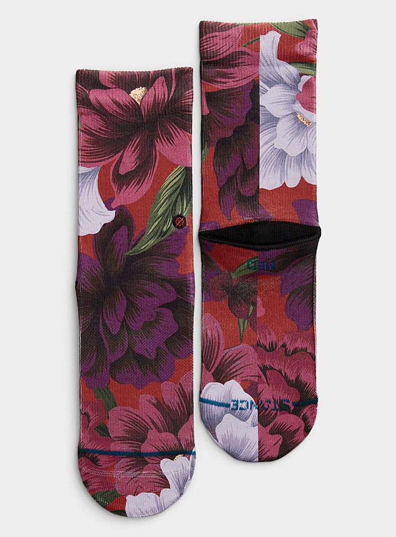 Stance Assorted Purplish floral sock for women