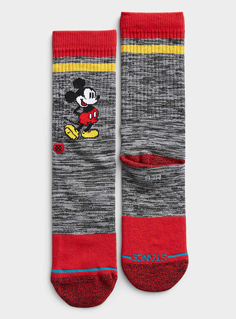 Stance Patterned Black Mickey Mouse socks for women
