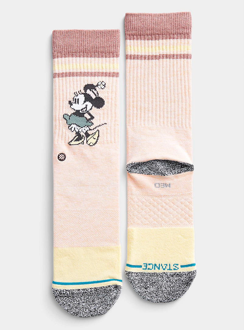 Stance Dusky Pink Minnie Mouse socks for women