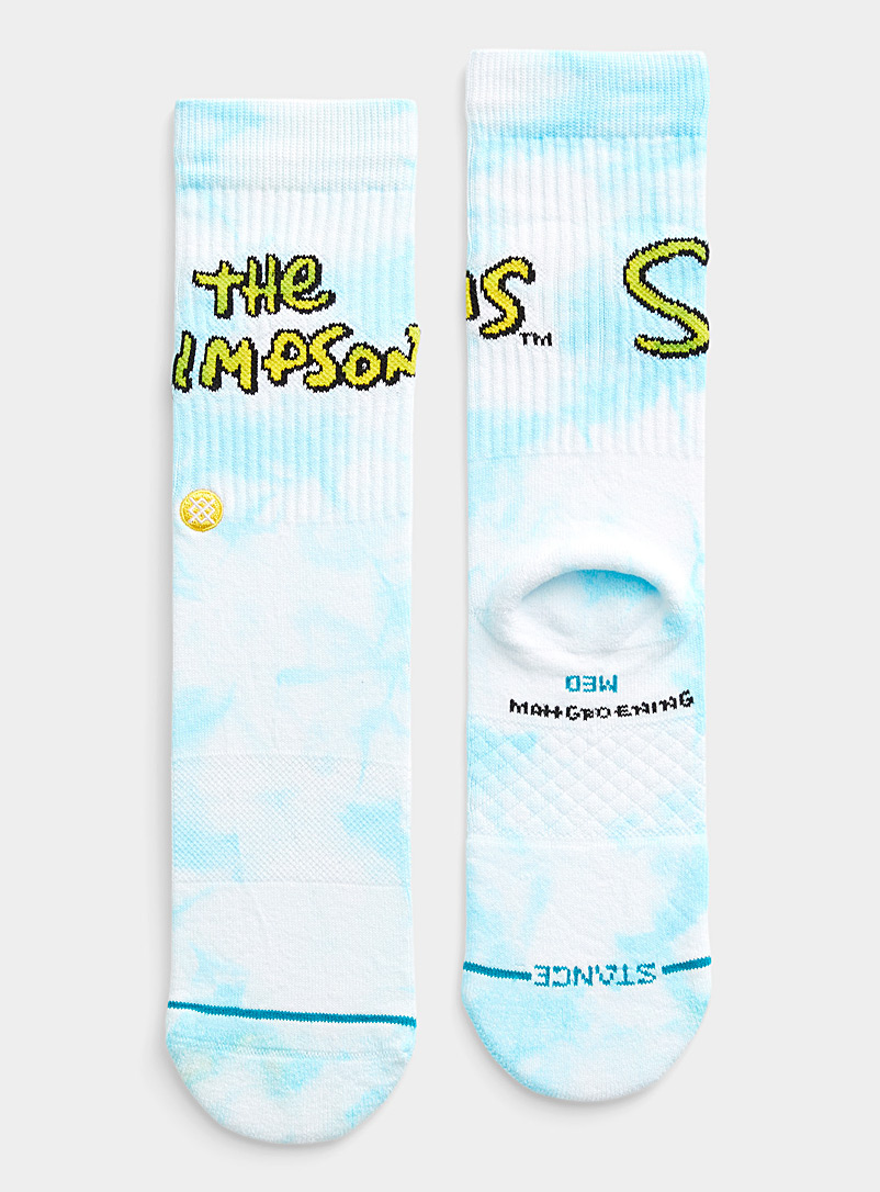 Stance Patterned White The Simpsons cloud socks for women