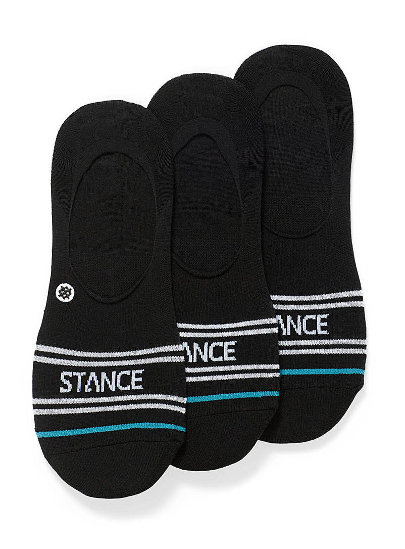 Stance Black Contrast logo ped socks 3-pack for men