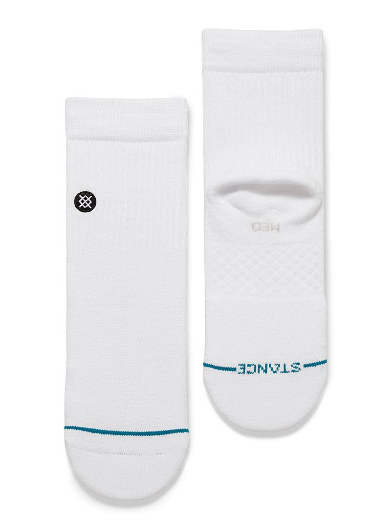Stance White Icon quarter socks for men