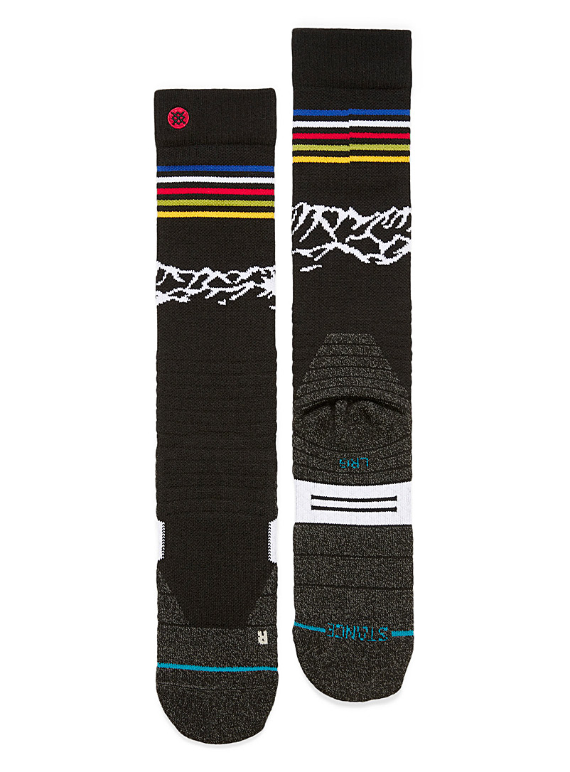 Stance Black Jimmy Chin Fish Tail thermal socks for men